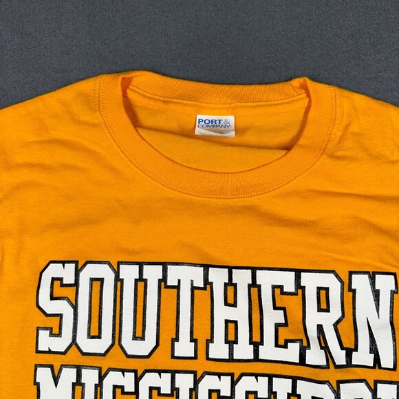 Southern‎ Mississippi Mens Large Golden Eagles Basketball Yellow SS Crew T-Shirt - Picture 5 of 8